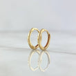 Candongas Kona 0.75gr / 1mm Lisas Oro Amarillo 18K