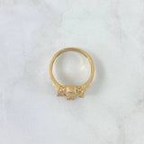 Anillo Virgen Milagrosa 4.6gr / T8 3/4 / Circones Blancos Oro Amarillo 18K