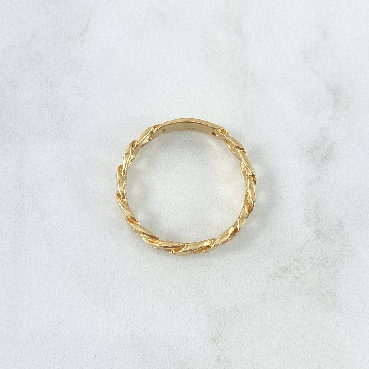 Anillo Cubano 3.75gr / T10 1/2 / Liso Oro Amarillo 18K