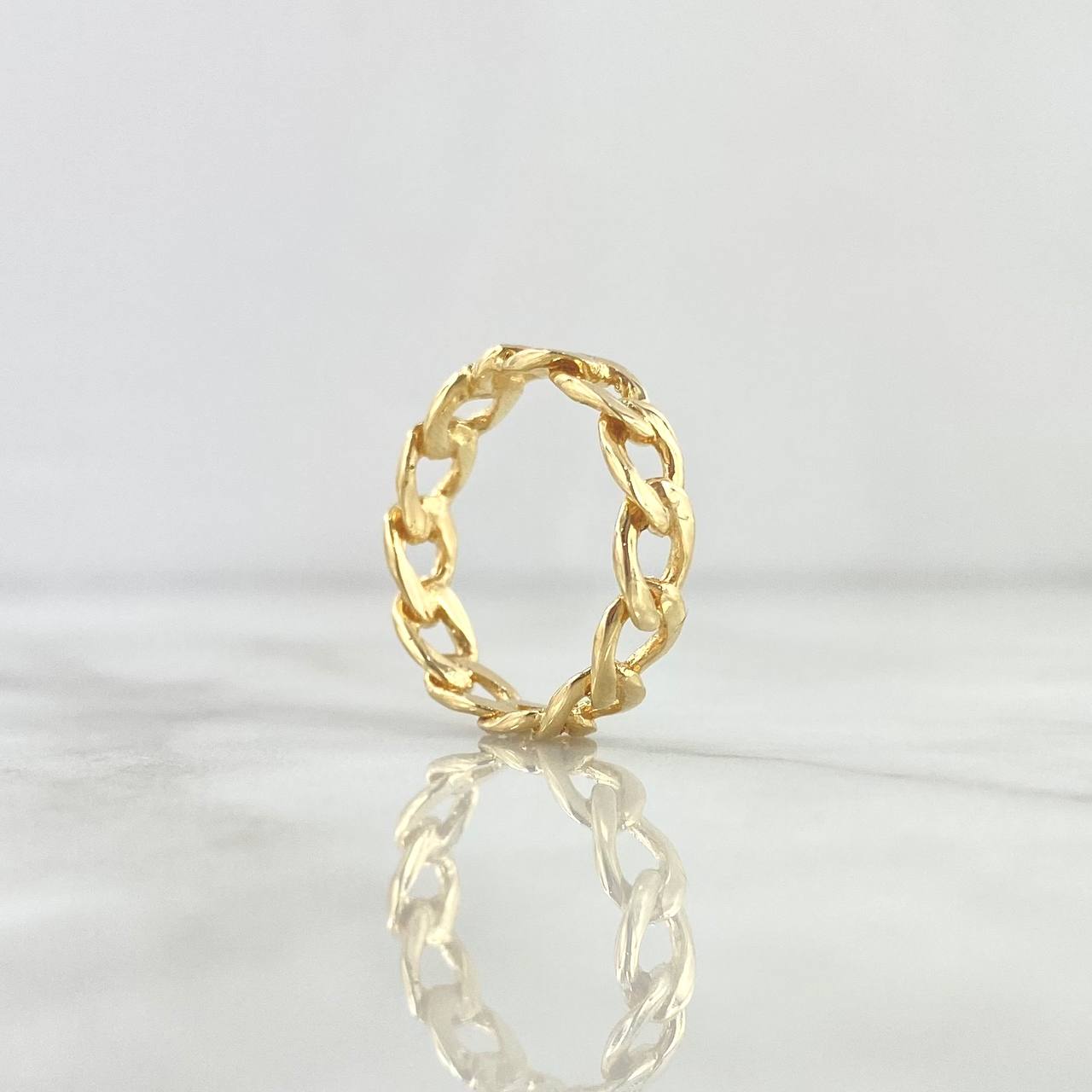 Anillo Cubano 3.3gr / T7 1/2 / Liso Oro Amarillo 18K