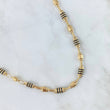 Cadena Rústica Barril 13.1gr / 60cm / 5mm Lisa - Rayada Cauchos Negros Oro Amarillo 18K ©