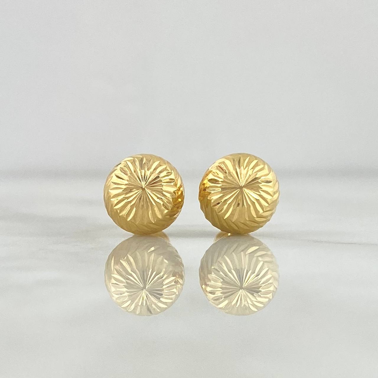 Topos Bola 10mm 1.75gr / Diamantados Oro Amarillo 18K