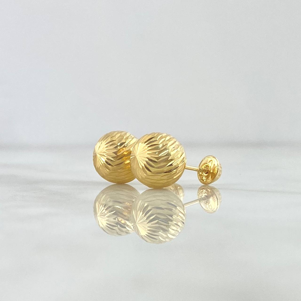 Topos Bola 1.65gr / 10mm Diamantados Oro Amarillo 18K