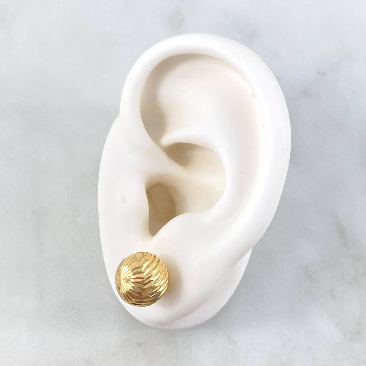 Topos Bola 10mm 1.75gr / Diamantados Oro Amarillo 18K