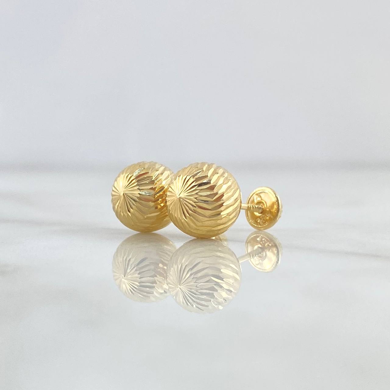 Topos Bola 9mm 1.55gr / Diamantados Oro Amarillo 18K