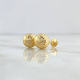 Topos Bola 9mm 1.55gr / Diamantados Oro Amarillo 18K