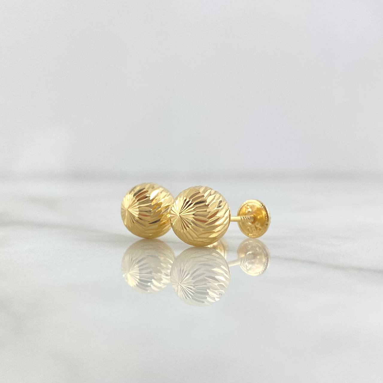 Topos Bola Diamantada 1.05gr / 8mm Oro Amarillo 18K