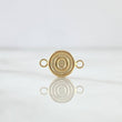 Herraje Letra O 0.4gr / 1.3cm / Circulo Mate Oro Amarillo 18K