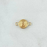 Herraje Letra B 0.45gr / 1.3cm / Circulo Mate Oro Amarillo 18K