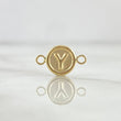 Herraje Letra Y 0.4gr / 1.3cm / Circulo Mate Oro Amarillo 18K