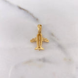 Dije Avión 2.75 g / 2.5 cm Oro Amarillo 18K