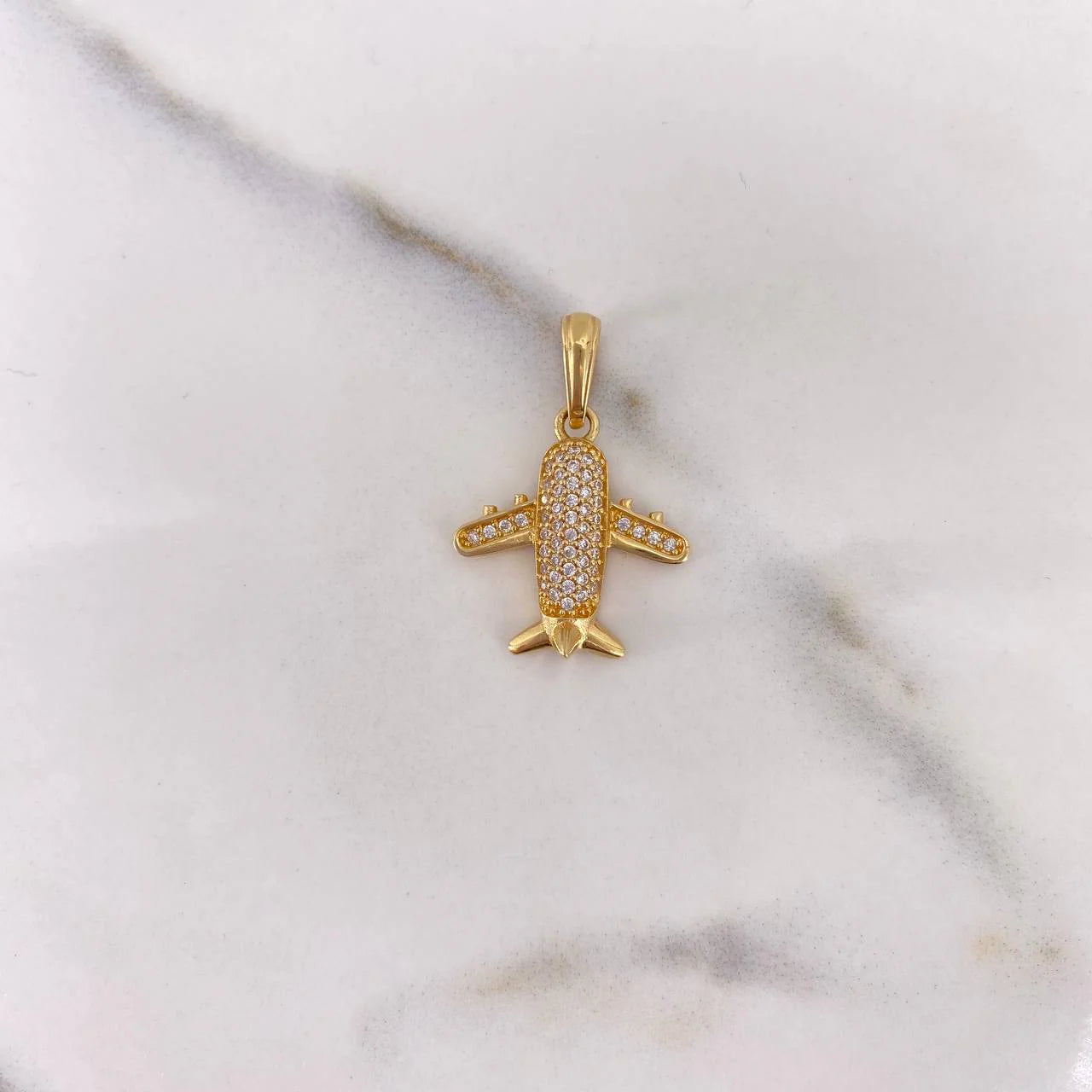 Dije Avión 2.75 g / 2.5 cm Oro Amarillo 18K