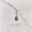 Dije Guitarra 1.15gr / 2.9cm / Circones Negros Blancos Oro Amarillo 18K $