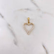Dije Silueta Corazon 2.15gr / 3.1cm / Circones Blancos Oro Amarillo 18K $
