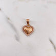 Dije Corazon 2.45gr / 2.4cm / Circones Rosados Oro Rosa 18K #