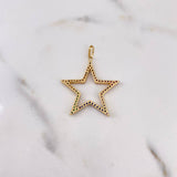 Dije Silueta Estrella 3.05gr / 3.5cm / Circones Colores Oro Amarillo 18K $