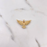 Dije Colibri 3.35gr / 1.8cm / Circones Negros-Azules-Blancos Oro Amarillo 18K $