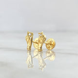 Topos Mano 0.85gr / 9mm Circones Blancos Oro Amarillo 18K ©