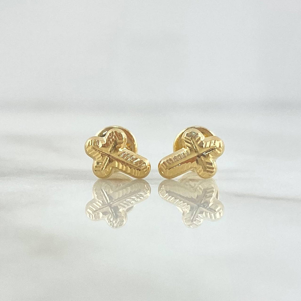 Topos Cruz Rayada 0,7gr, 18K Oro Nacional – Napoleone Joyas CO