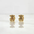 Topos Oso TS 0.75gr / 7mm Bordes Rayados Oro Amarillo 18K ©