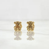 Topos Oso TS 0.75gr / 7mm Bordes Rayados Oro Amarillo 18K ©