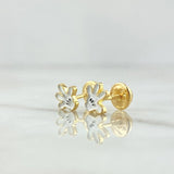 Topos Guantes Cartoon 0.85gr / 6mm Resina Blanca Oro Amarillo 18K ©