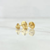 Topos Corazón Plano 0.45gr / 4mm Diamantados Oro Amarillo 18K ©