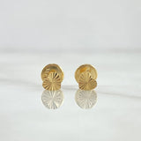 Topos Corazón Plano 0.45gr / 4mm Diamantados Oro Amarillo 18K ©