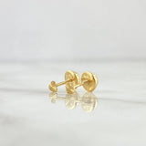 Topos Corazón Plano 0.4gr / 3mm Diamantados Oro Amarillo 18K ©