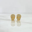 Topos Calavera 1gr / 8mm Circones Blancos Oro Amarillo 18K