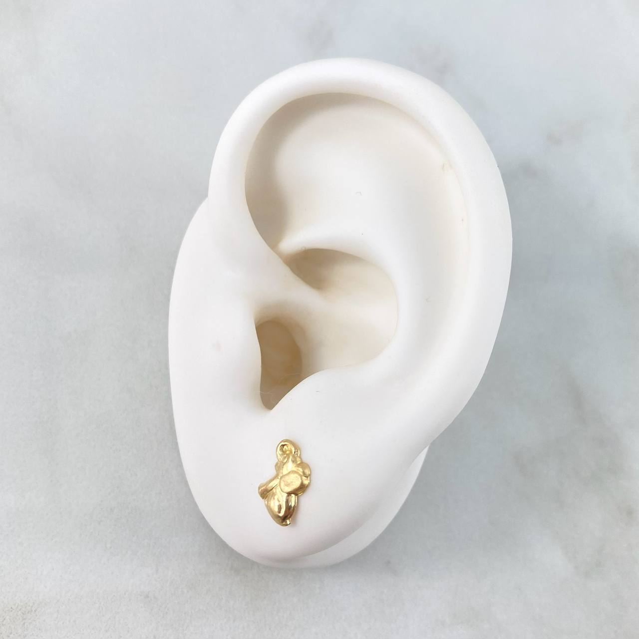 Topos Elefantes 0.7gr / 7mm Mate - Liso Oro Amarillo 18K *