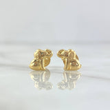 Topos Elefantes 0.7gr / 7mm Mate - Liso Oro Amarillo 18K *