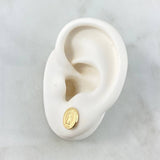 Topos Virgen Guadalupe 0.95gr / 1cm / Ovalada Oro Amarillo 18K ©