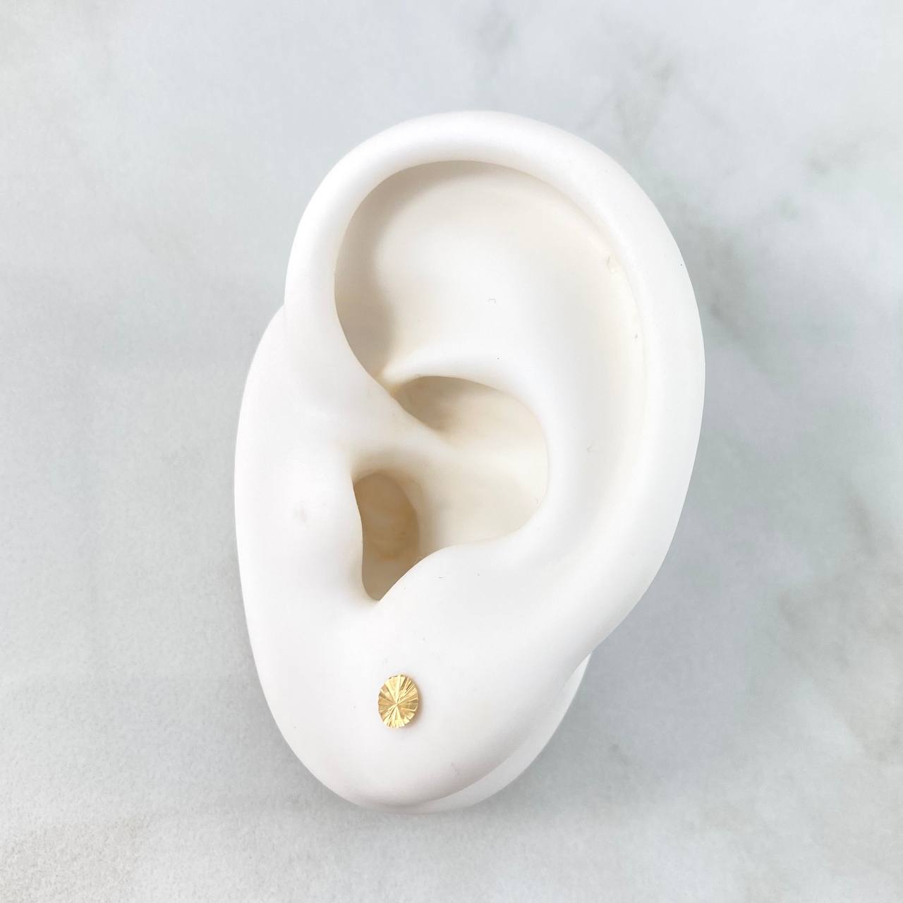 Topos Circulo 0.4gr / 3mm Diamantados Oro Amarillo 18K *