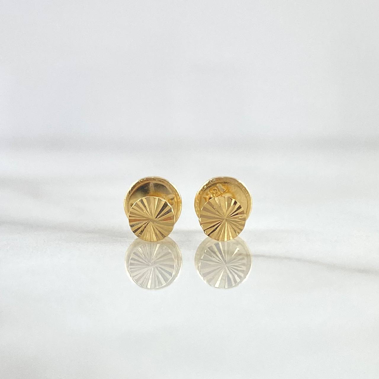 Topos Circulo 0.4gr / 3mm Diamantados Oro Amarillo 18K *