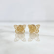Topos Mariposas 0.85gr / 6mm Texturizadas Oro Amarillo 18K