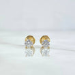 Topos Cetro 0.85gr / 4mm Circones Blancos Oro Amarillo 18K (Joya)