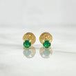 Topos Caja 0.7gr / 3mm Circones Verdes Oro Amarillo 18K (Joya)
