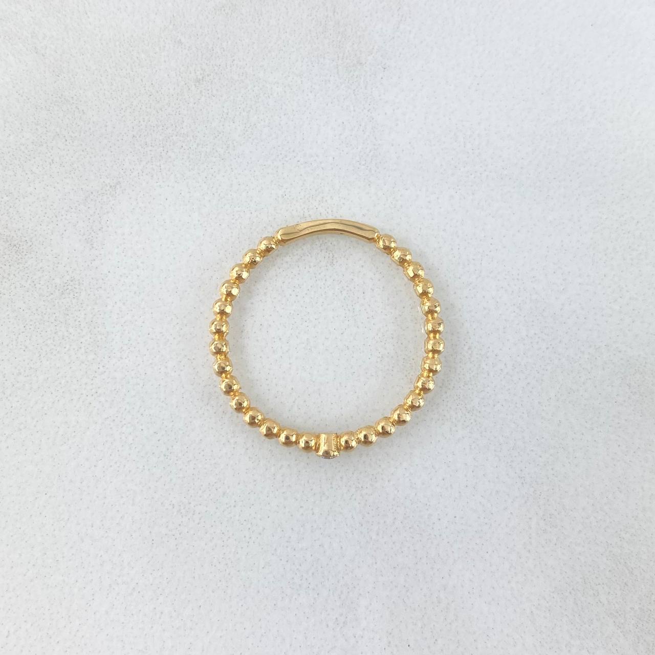 Anillo Esferas Circulo 1.5gr / T6 1/4 / Circon Blanco Oro Amarillo 18K