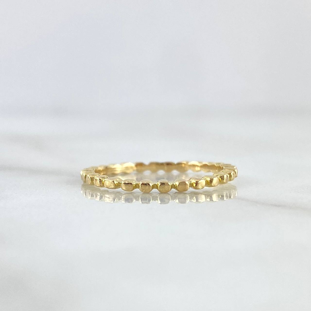 Anillo Esferas planas 1.45gr / T7 1/2 / Oro Amarillo 18K ©