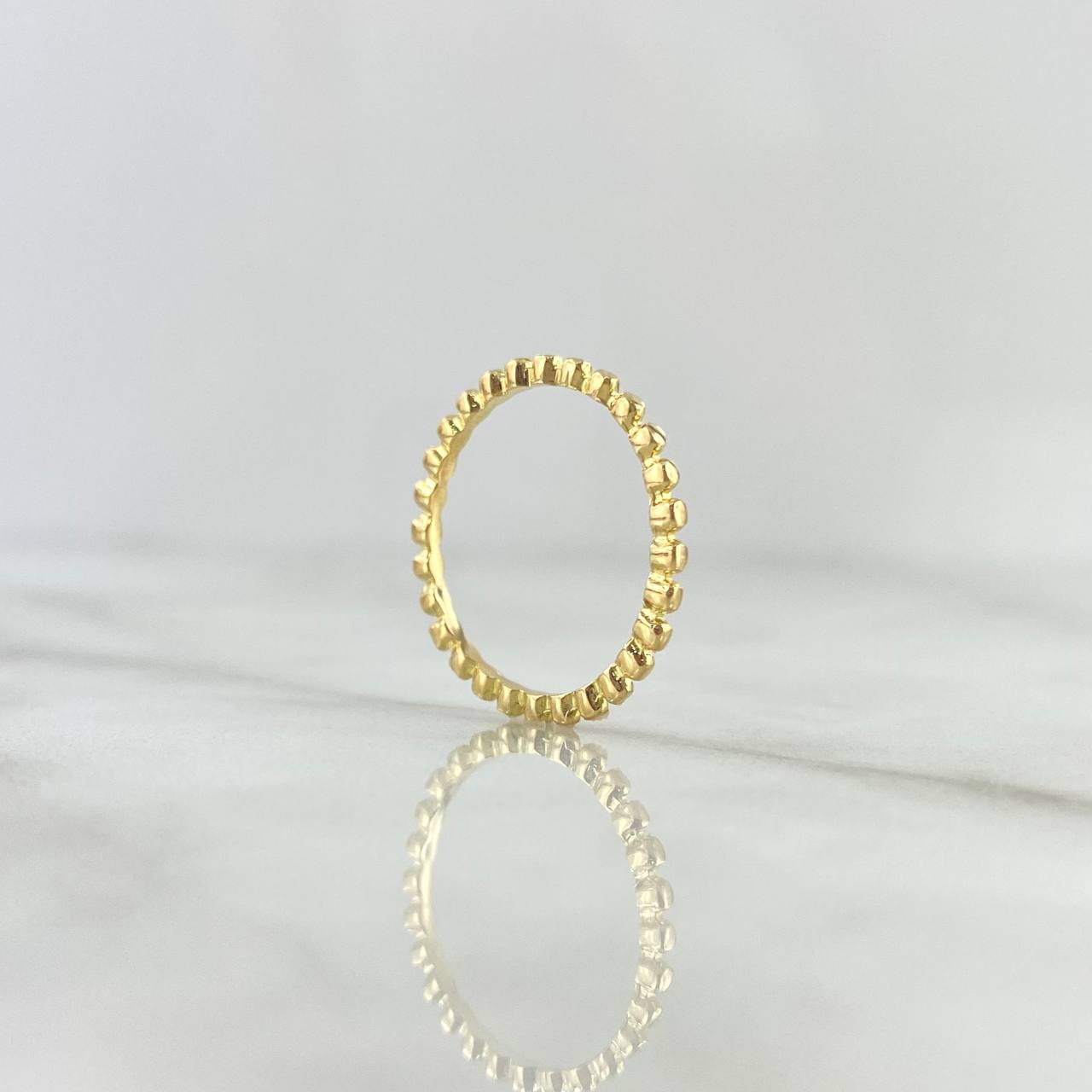Anillo Esferas planas 1.45gr / T7 1/2 / Oro Amarillo 18K ©