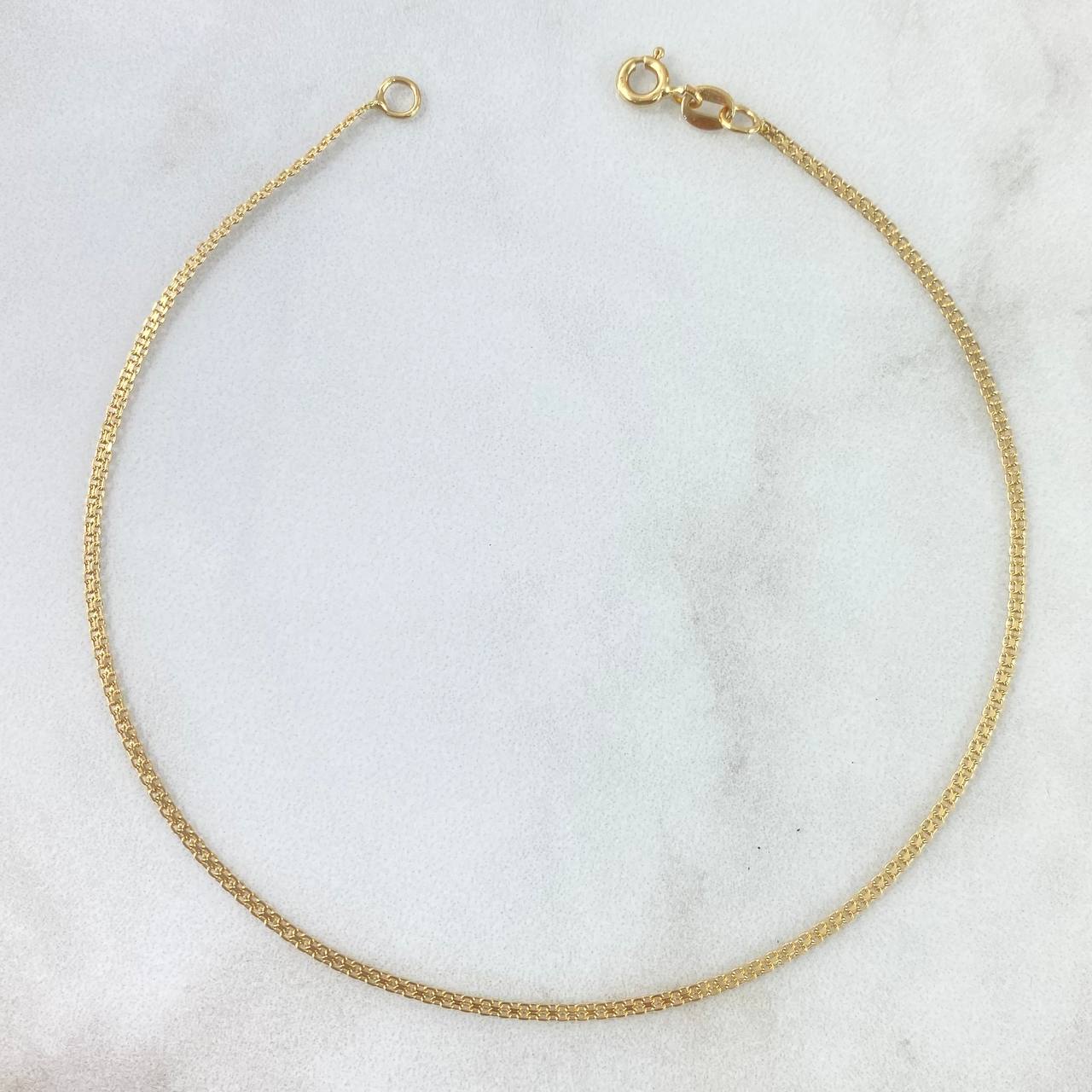 Tobillera China 1.5gr / 24.5cm / 1.5mm Oro Amarillo +1 18K