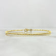 Pulso Aro 3.55gr / 17cm / 2mm Bolas Diamantadas Oro Amarillo +4 18K *