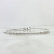 Pulso Aro 3.5gr / 16cm / 2mm Bolas Diamantadas Oro Blanco +4 18K *
