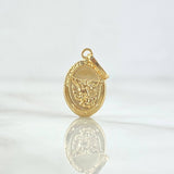 Dije San Miguel Arcangel 0.7gr / 2cm / Mate - Liso - Troquelado Oro Amarillo 18K *