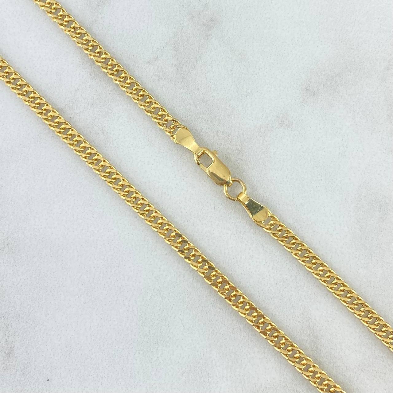 Cadena Cubana Reticulada 6.65gr / 60cm / 3mm Oro Amarillo +0 18K ©