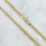 Cadena Cubana Reticulada 7.35gr / 60cm / Oro Amarillo +3 18K