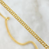 Cadena Cubana Reticulada 7.35gr / 60cm / Oro Amarillo +3 18K