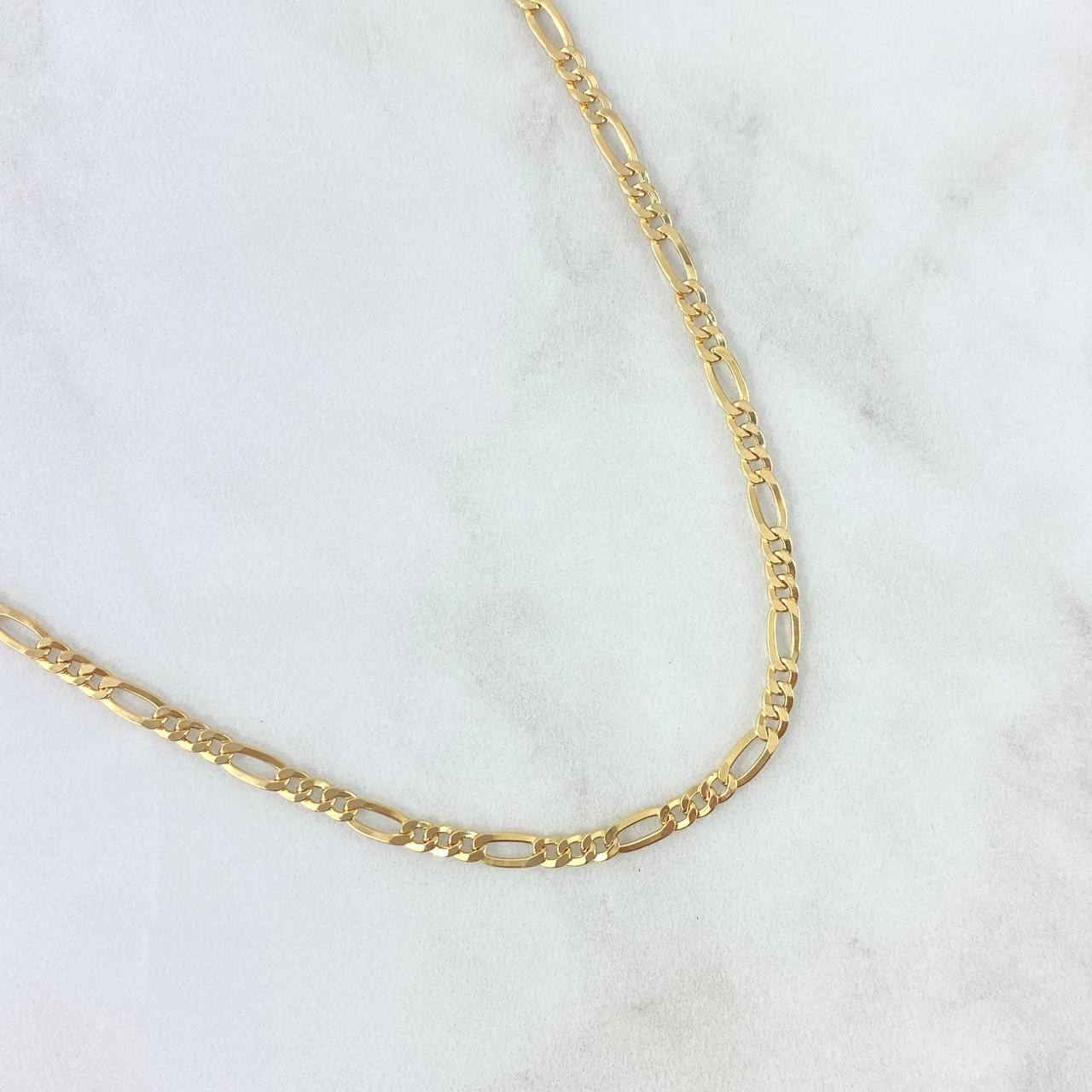 Cadena Figaro 5.6g / 60cm / 3.2mm Oro Amarillo 18K