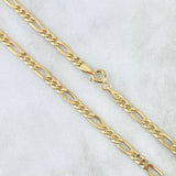 Cadena Figaro 4.2g / 60cm / 3.5mm Oro Amarillo 18K